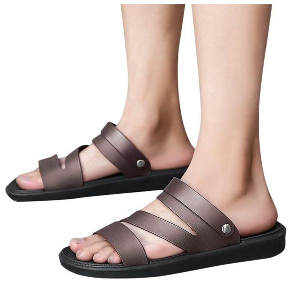 open toe breathable fashion men's sandals summer outdoor non-slip beach shoes casual pu leather solid color sandals 2020, Black
open toe breathable fashion men's sandals summer outdoor non-slip beach shoes casual pu leather solid color sandals 2020, Black