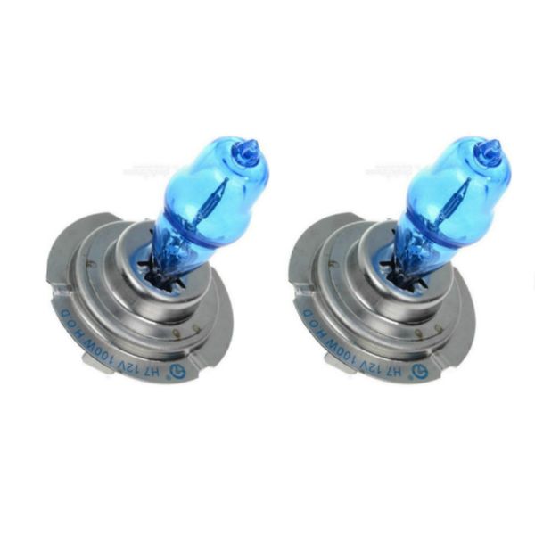 

2pcs dc 12v 100w h7 6000k hod xenon super white light automobile head light lamp auto car headlight bulbs fog lamp bulb