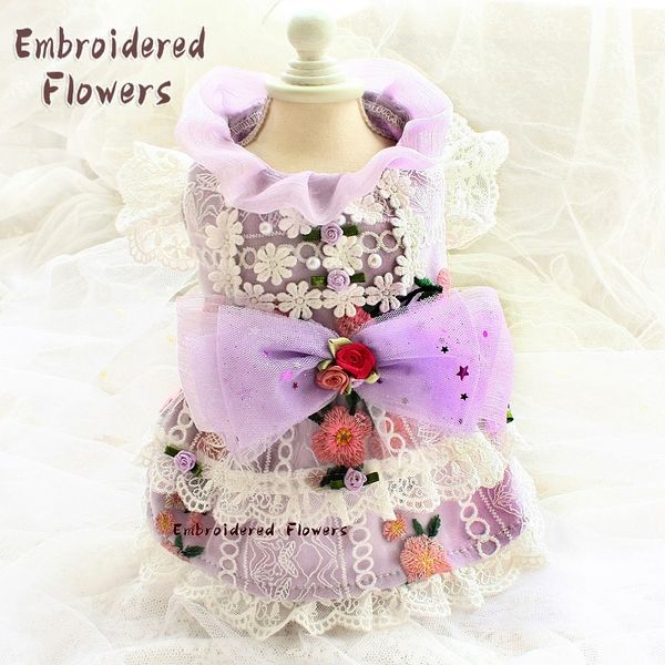 dog apparel clothes dresses pet clothing purple soft cotton lace embroidered flowers comfortable everyday out party princess dress
dog apparel clothes dresses pet clothing purple soft cotton lace embroidered flowers comfortable everyday out party princess dress