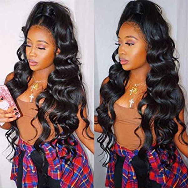200% 360 lace frontal wig for black women pre plucked lace front wig 13x6 glueless human hair wigs (20 inch, body wave, Black;brown
200% 360 lace frontal wig for black women pre plucked lace front wig 13x6 glueless human hair wigs (20 inch, body wave, Black;brown