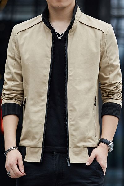 2020 spring and autumn new style stand collar wash jacket men's korean version slim pure cotton coat men's wear youth fashion clot, Black;brown
2020 spring and autumn new style stand collar wash jacket men's korean version slim pure cotton coat men's wear youth fashion clot, Black;brown