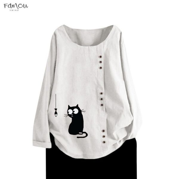 womens boho long sleeve blouse summer cats cotton and linen daily short o neck casual shirts blouse vetement femme 2020, White
womens boho long sleeve blouse summer cats cotton and linen daily short o neck casual shirts blouse vetement femme 2020, White