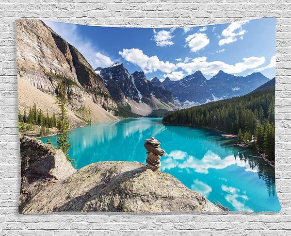 tapestry by fresh color famous lake in national park between mountains and forest calm wall hanging blue and grey
tapestry by fresh color famous lake in national park between mountains and forest calm wall hanging blue and grey