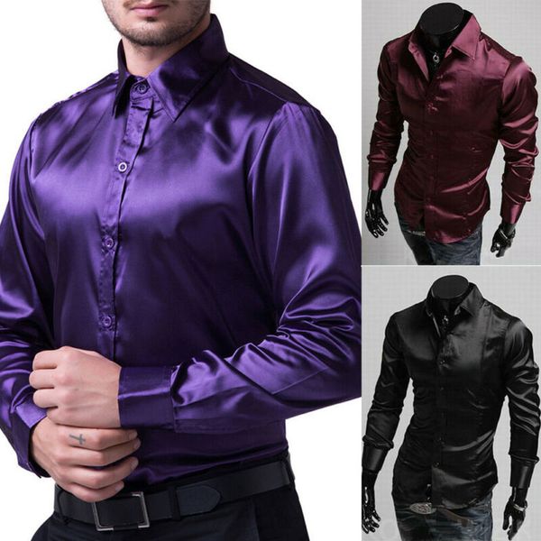 2019 mens solid silk dress shirt l xl 2xl 3xl long sleeve 3 colors casual formal shirts plus size, White;black
2019 mens solid silk dress shirt l xl 2xl 3xl long sleeve 3 colors casual formal shirts plus size, White;black