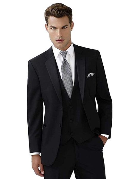 men's 3 piece wedding dinner suits for men black formal business tuxedo jacket waistcoat trousers prom party bussiness, White;black
men's 3 piece wedding dinner suits for men black formal business tuxedo jacket waistcoat trousers prom party bussiness, White;black