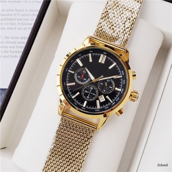 mens watches luxury designer watch for men boss stainless steel mesh band subdial work chronograph quartz watch waterproof montre de luxe, Slivery;brown
mens watches luxury designer watch for men boss stainless steel mesh band subdial work chronograph quartz watch waterproof montre de luxe, Slivery;brown