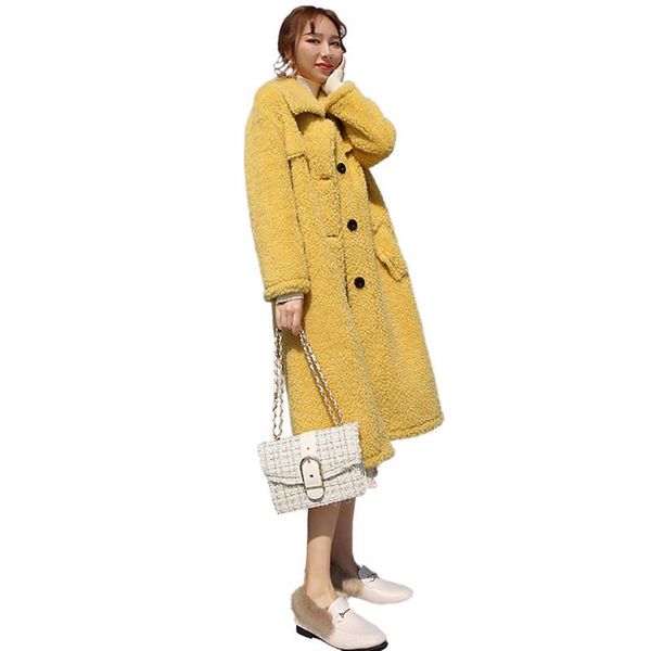 women artificial sheep shearling coats faux lambswool jacket female winter casual long sleeve overcoat thicken warm outwear v467, Black
women artificial sheep shearling coats faux lambswool jacket female winter casual long sleeve overcoat thicken warm outwear v467, Black