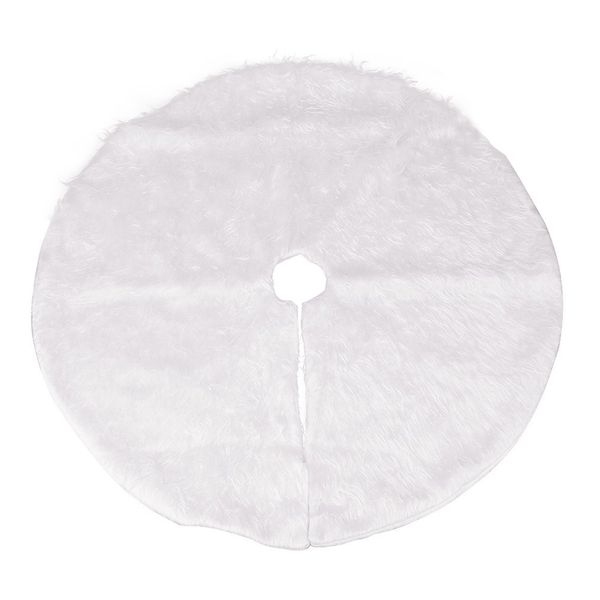 pure white plush christmas tree skirt christmas plush tree skirt shaggy faux fur christmas decoration home decor