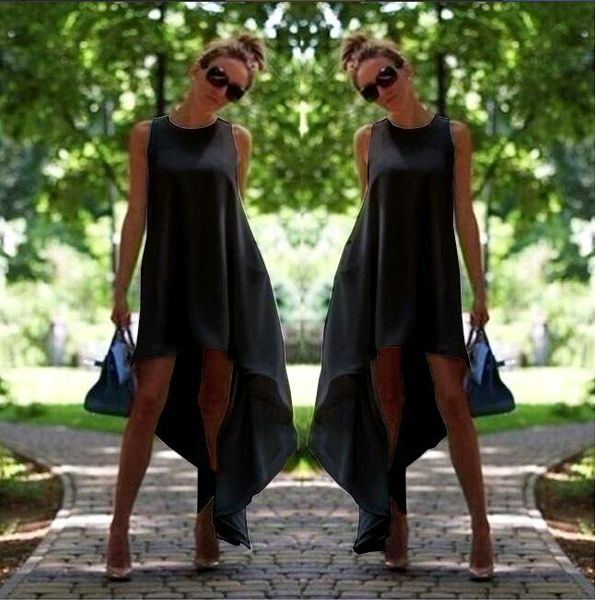 summer women designer dress solid o-neck irregular casual loose sleeveless dresses fashion beach clothing holiday, Black;gray
summer women designer dress solid o-neck irregular casual loose sleeveless dresses fashion beach clothing holiday, Black;gray