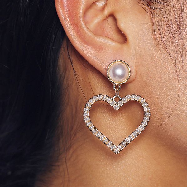 amorcome gold silver color heart pearl drop earrings for women exaggeration earings simple fashion jewelry trend accessories
amorcome gold silver color heart pearl drop earrings for women exaggeration earings simple fashion jewelry trend accessories