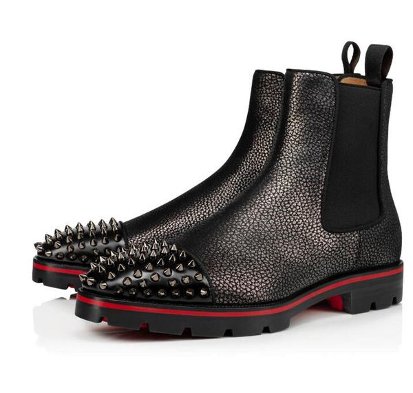 winter fashion cool booties melon spikes black genuine leather lug sole man red bottom ankle boots classic mens martin booties
winter fashion cool booties melon spikes black genuine leather lug sole man red bottom ankle boots classic mens martin booties