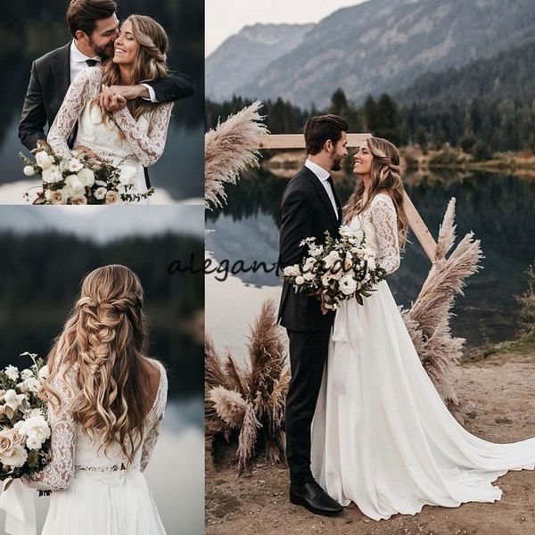новые чешские пляжные свадебные платья с длинным рукавом 2019 полное кружево две части низкая задняя западная страна открытый невеста свадеб, White
новые чешские пляжные свадебные платья с длинным рукавом 2019 полное кружево две части низкая задняя западная страна открытый невеста свадеб, White