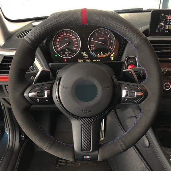 black leather suede red marker car steering wheel cover for f87 m2 f80 m3 f82 m4 f12 f13 m5 m6 f85 x5 x6 m f33 f30 m sport
black leather suede red marker car steering wheel cover for f87 m2 f80 m3 f82 m4 f12 f13 m5 m6 f85 x5 x6 m f33 f30 m sport