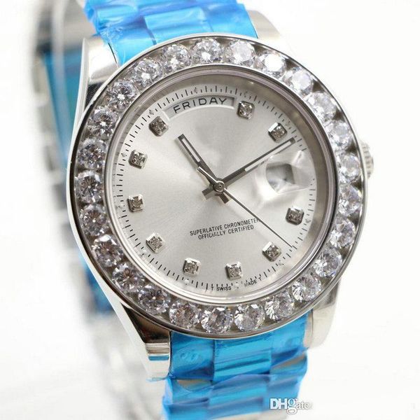 Fashion Watch Gold President Day-Date Diamonds Luxury Watch Men silverStainless Mother Of Pearl Diamond Bezel Automatic WristWatch Watches
Fashion Watch Gold President Day-Date Diamonds Luxury Watch Men silverStainless Mother Of Pearl Diamond Bezel Automatic WristWatch Watches