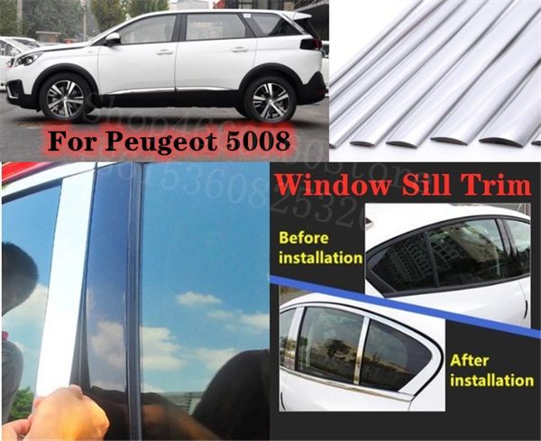 puou high-quality car full window pillar trim cover stainless steel chrome decoration for 5008 2017 car styling
puou high-quality car full window pillar trim cover stainless steel chrome decoration for 5008 2017 car styling