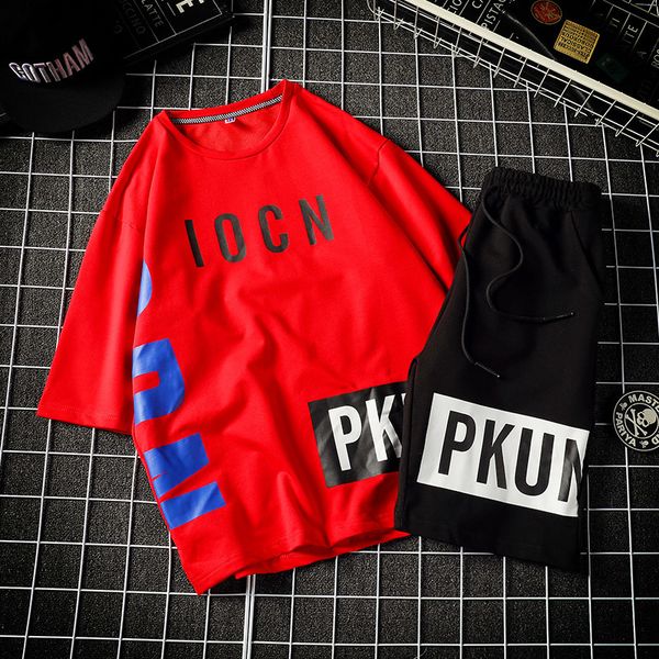 2019 korean version of the new couple wind summer short-sleeved casual sports suit men's trend five pants two-piece, Gray
2019 korean version of the new couple wind summer short-sleeved casual sports suit men's trend five pants two-piece, Gray