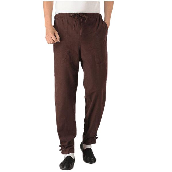 men drawstring thick pant loose solid cotton linen elastic full length chinese style tai chi trousers oversize 3xl 4xl, Black
men drawstring thick pant loose solid cotton linen elastic full length chinese style tai chi trousers oversize 3xl 4xl, Black
