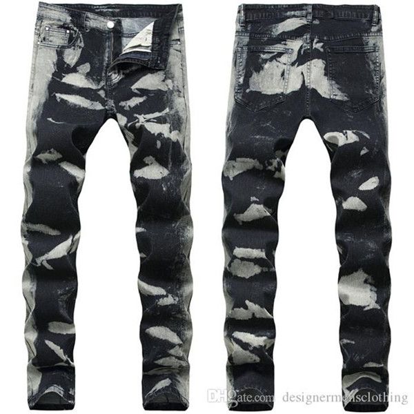 gray spots regular mens jeans fashion stretch long pencil designer pants mid waist print mens trousers, Blue
gray spots regular mens jeans fashion stretch long pencil designer pants mid waist print mens trousers, Blue