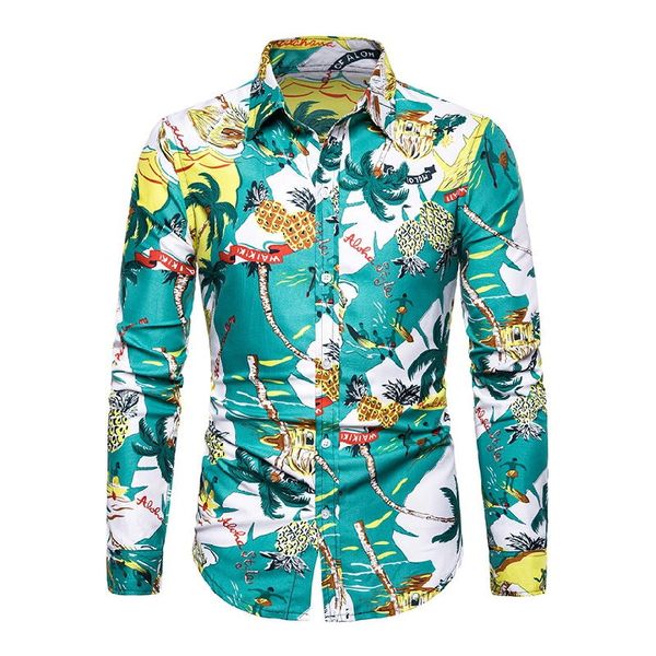 2019 men's fashion print shirts casual button down long sleeve hawaiian shirt beach holiday slim fit party shirts, White;black
2019 men's fashion print shirts casual button down long sleeve hawaiian shirt beach holiday slim fit party shirts, White;black