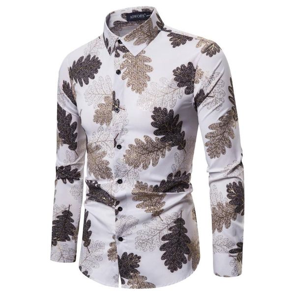 men's casual shirts mens dress spring wear nightclub leaves gilded stretch long-sleeve shirt, White;black
men's casual shirts mens dress spring wear nightclub leaves gilded stretch long-sleeve shirt, White;black