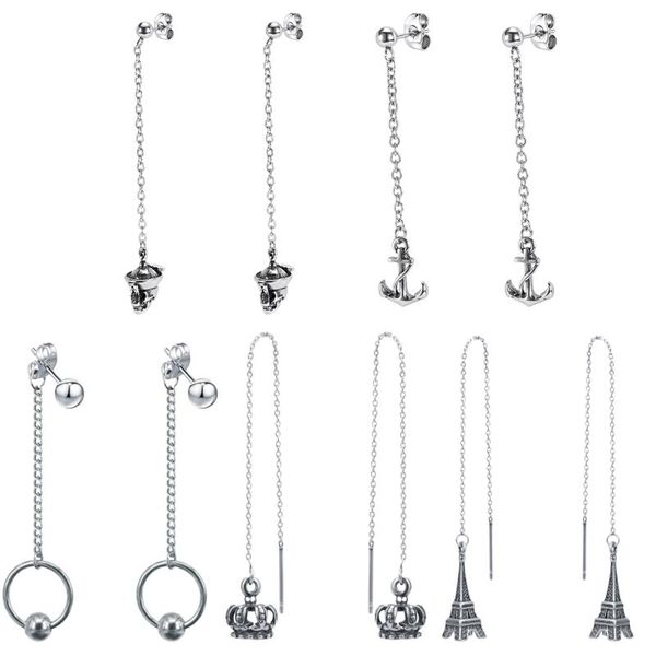 zs 5 styles punk anchor drop earrings for men women 316l stainless steel hanging earring boys' rock roll ear piecing jewelry, Silver
zs 5 styles punk anchor drop earrings for men women 316l stainless steel hanging earring boys' rock roll ear piecing jewelry, Silver