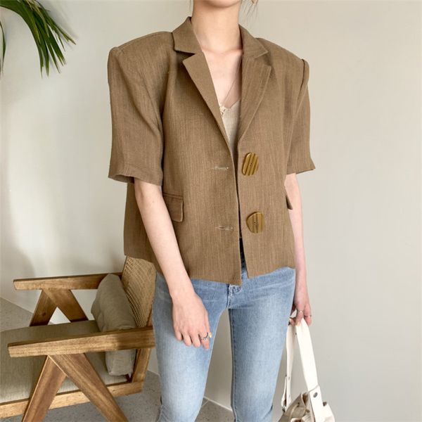 hzirip office ladies fashion notched blazers 2019 korea summer women cotton loose all match simple short sleeves blazer 2 colors, White;black
hzirip office ladies fashion notched blazers 2019 korea summer women cotton loose all match simple short sleeves blazer 2 colors, White;black