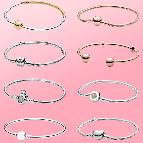 2020 new charms bracelet 925 sterling silver jewelry rose gold color snake chain open bangle diy sale, Golden;silver
2020 new charms bracelet 925 sterling silver jewelry rose gold color snake chain open bangle diy sale, Golden;silver