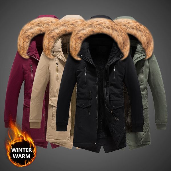 fashion winter jacket men fur collar casual thick hooded coats long trench men down jackets british warm parkas, Black
fashion winter jacket men fur collar casual thick hooded coats long trench men down jackets british warm parkas, Black