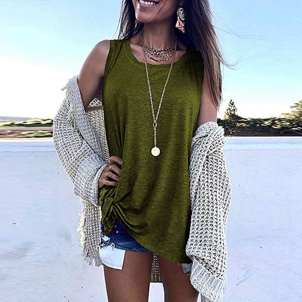 women tank summer cold shoulder basic tanks ladies sleeveless o neck casual comfort loose large size females g7, White
women tank summer cold shoulder basic tanks ladies sleeveless o neck casual comfort loose large size females g7, White