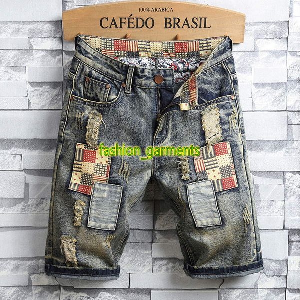 2019 new summer fashion jeans mens personality patch retro denim shorts pants men's hole shorts mens fashion shorts, Blue
2019 new summer fashion jeans mens personality patch retro denim shorts pants men's hole shorts mens fashion shorts, Blue