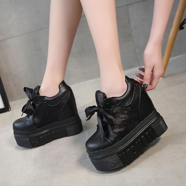 2019 women summer platform shoes fashion casual shoes sneakers shoes 13cm height increased, Black;white
2019 women summer platform shoes fashion casual shoes sneakers shoes 13cm height increased, Black;white