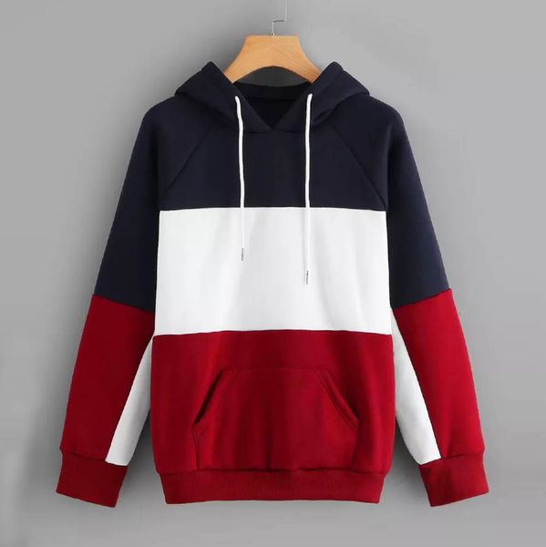fashion women's sweatshirt hoodie jumper autumn spring long sleeve patchwork splice sweatshirt pullover casual moletom 2019, Black
fashion women's sweatshirt hoodie jumper autumn spring long sleeve patchwork splice sweatshirt pullover casual moletom 2019, Black