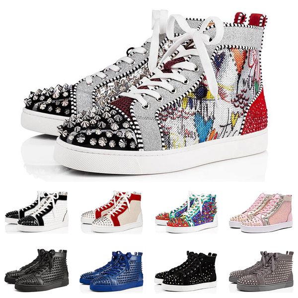 2020 men women designer shoes luxury spikes sneaker red triple black white suede leather fashion mens flats bottoms shoe size 36-47 
2020 men women designer shoes luxury spikes sneaker red triple black white suede leather fashion mens flats bottoms shoe size 36-47