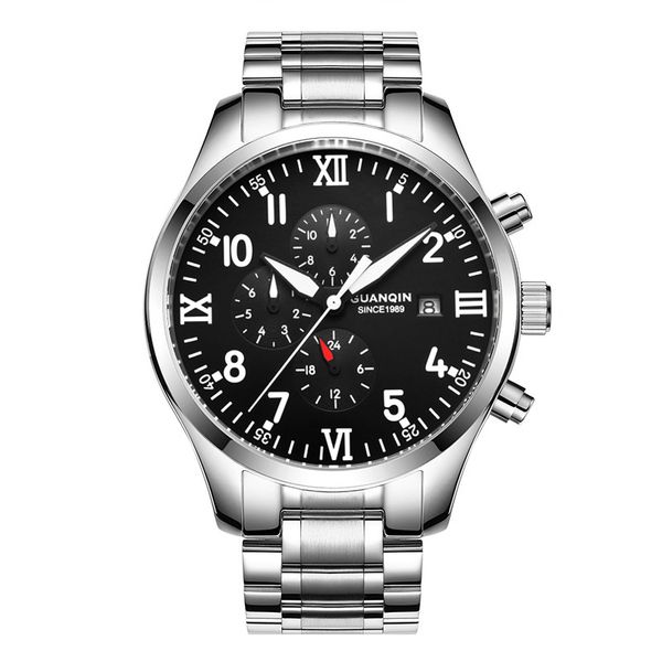 guanqin gq16012 watch students luminous steel watch brand mechanical business waterproof men sports, Slivery;brown
guanqin gq16012 watch students luminous steel watch brand mechanical business waterproof men sports, Slivery;brown