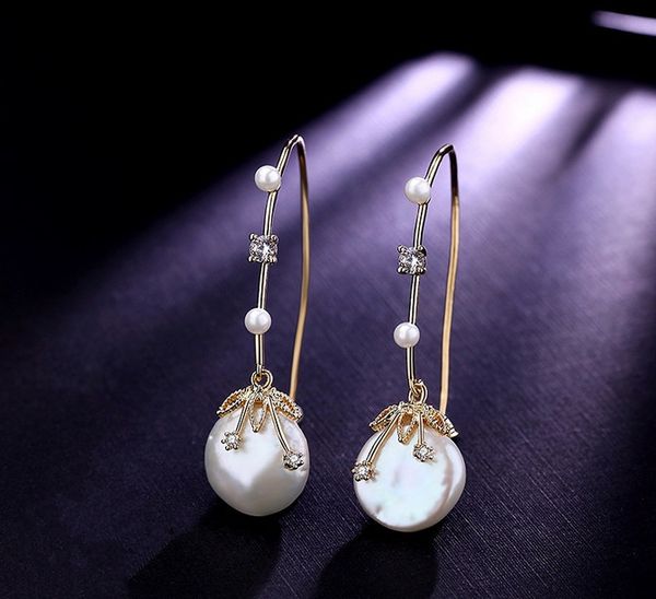 elegant natural pearl drop earrings for women girls baroque ethnic long earring bohemia cultured pearl earring fashion jewelry, Silver
elegant natural pearl drop earrings for women girls baroque ethnic long earring bohemia cultured pearl earring fashion jewelry, Silver