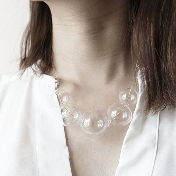 original design brief bubble necklace for women 2019 handmade blown oversized 30mm big glass ball choker necklace femme bijoux, Golden;silver
original design brief bubble necklace for women 2019 handmade blown oversized 30mm big glass ball choker necklace femme bijoux, Golden;silver