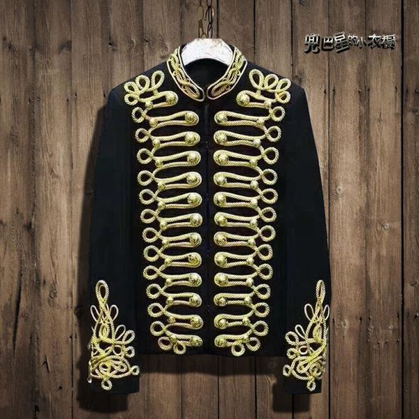 2019 new trend metal buttons decorated style hand-sewn collar suit jacket m-4xllarge size stage costume, White;black
2019 new trend metal buttons decorated style hand-sewn collar suit jacket m-4xllarge size stage costume, White;black