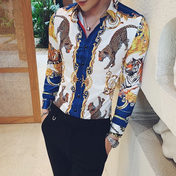 luxury gold animal рубаха мужчина с длинным рукавом 2019 autumn party club shirt мужчина dj singer камиз homem пром камиз masculina, White;black
luxury gold animal рубаха мужчина с длинным рукавом 2019 autumn party club shirt мужчина dj singer камиз homem пром камиз masculina, White;black