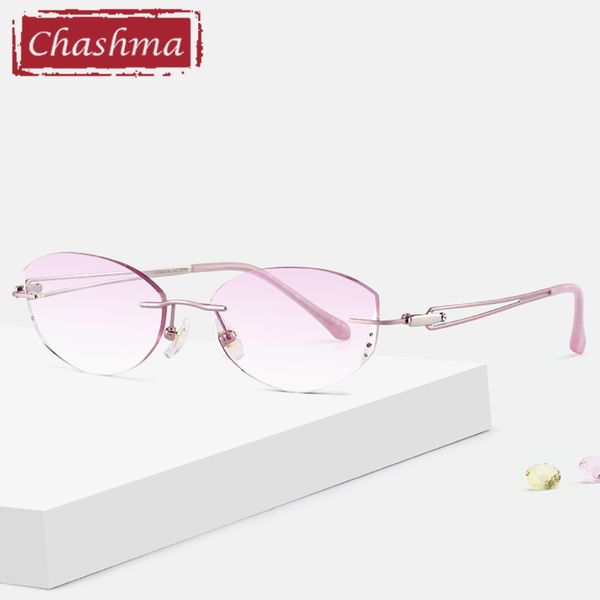 chashma colored lenses luxurious titanium prescription glasses for women rhinestone gradient colored lenses rimless frame, Black
chashma colored lenses luxurious titanium prescription glasses for women rhinestone gradient colored lenses rimless frame, Black