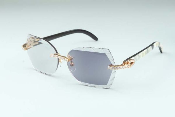 2020 new high-grade carved color changing lens 8300817-c2 luxury natural mixed horn diamond glasses frame 58-18-140mm one mirror dual-use, Silver
2020 new high-grade carved color changing lens 8300817-c2 luxury natural mixed horn diamond glasses frame 58-18-140mm one mirror dual-use, Silver