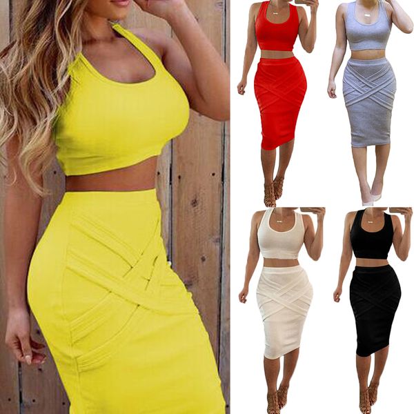 women sets party crop bandage long skirt 2 piece set suit 2019 women two piece set summer dress, White
women sets party crop bandage long skirt 2 piece set suit 2019 women two piece set summer dress, White