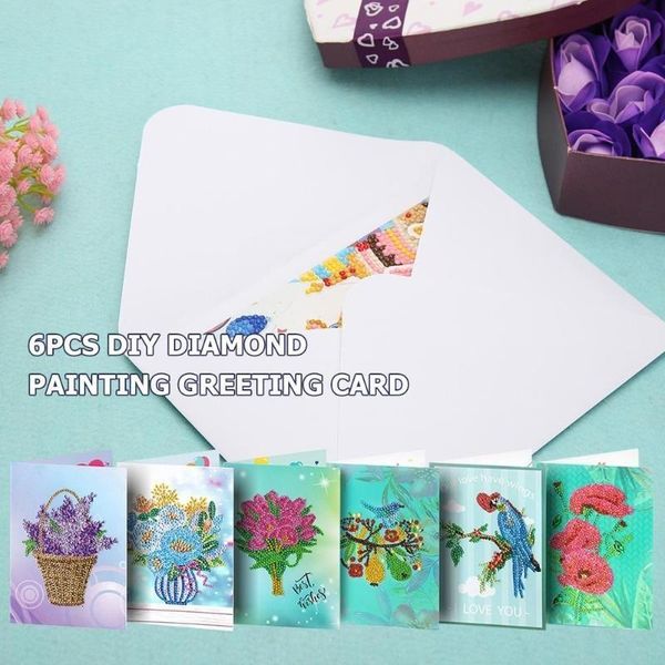 6pcs 5d diy special-shaped diamond painting birthday greeting cards gift handmade cards festive party supplies sh190923
6pcs 5d diy special-shaped diamond painting birthday greeting cards gift handmade cards festive party supplies sh190923
