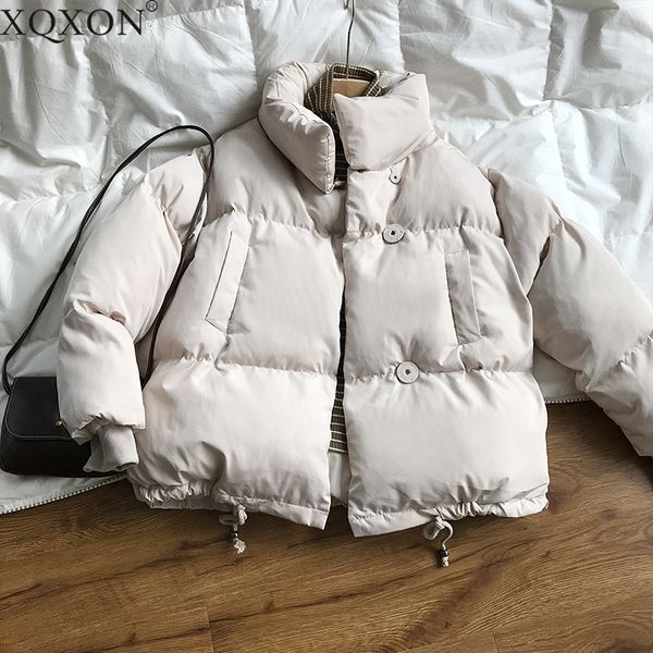 korean styles 2019 winter coat women short puffer jacket female cotton-padded clothes stand collar loose thicken women parkas, Black
korean styles 2019 winter coat women short puffer jacket female cotton-padded clothes stand collar loose thicken women parkas, Black