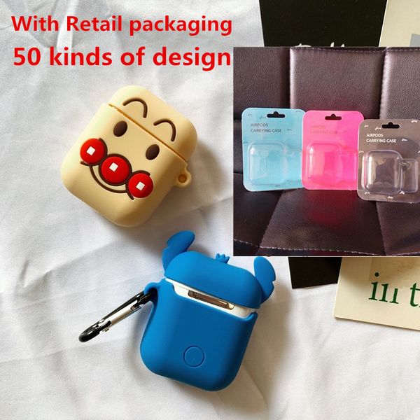 with retail package silicone cartoon shockproof airpods case iphone bluetooth earphone protective cover cartoon with hook
with retail package silicone cartoon shockproof airpods case iphone bluetooth earphone protective cover cartoon with hook