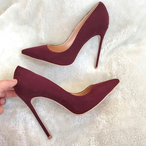 casual designer lady fashion pointed toe burgundy suede point toe lady high heel shoes stiletto heels 12cm 10cm 8cm, Black
casual designer lady fashion pointed toe burgundy suede point toe lady high heel shoes stiletto heels 12cm 10cm 8cm, Black