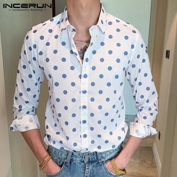 incerun autumn polka dot fashion shirt men casual cotton long sleeve button street style male brand business shirts chemise 2019, White;black
incerun autumn polka dot fashion shirt men casual cotton long sleeve button street style male brand business shirts chemise 2019, White;black