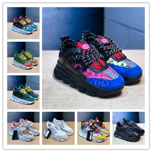 

New chain reaction men women de igner hoe potted multi color rubber uede fa hion trainer neaker ca ual hoe 13 ver ace 5 11