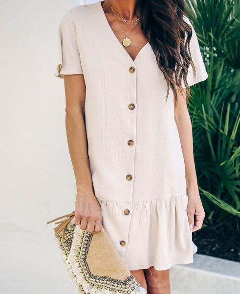 2019 summer women's bohemian beach dresses personality slim tunic short mini casual short-sleeved waistline pure color vestidos, Black;gray
2019 summer women's bohemian beach dresses personality slim tunic short mini casual short-sleeved waistline pure color vestidos, Black;gray