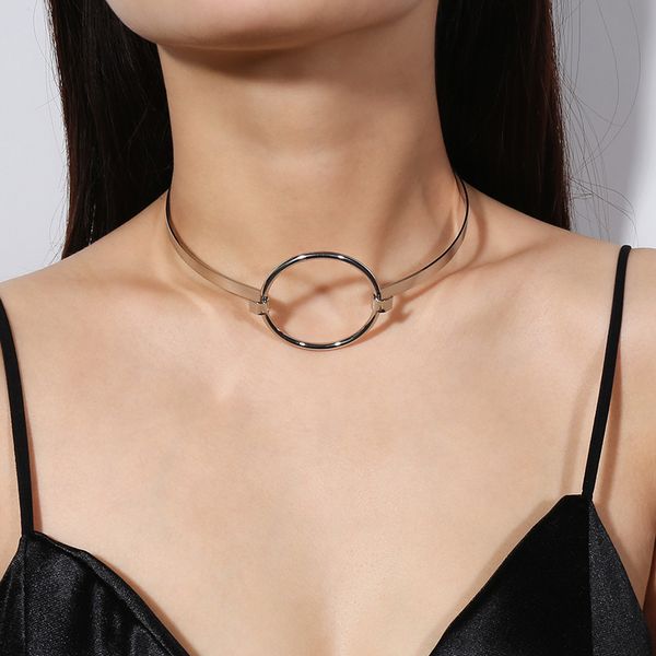 simple korean style fashion open round circle choker necklace women geometric torques chocker collar necklace jewelry xr2848, Silver
simple korean style fashion open round circle choker necklace women geometric torques chocker collar necklace jewelry xr2848, Silver