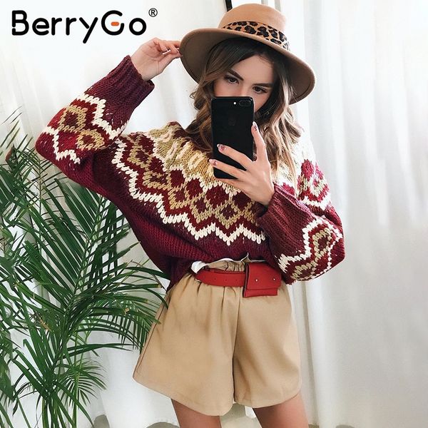 berrygo vintage geometric women pullover long sleeve oversize female knitted sweater jumper autumn winter casual ladies sweaters, White;black
berrygo vintage geometric women pullover long sleeve oversize female knitted sweater jumper autumn winter casual ladies sweaters, White;black